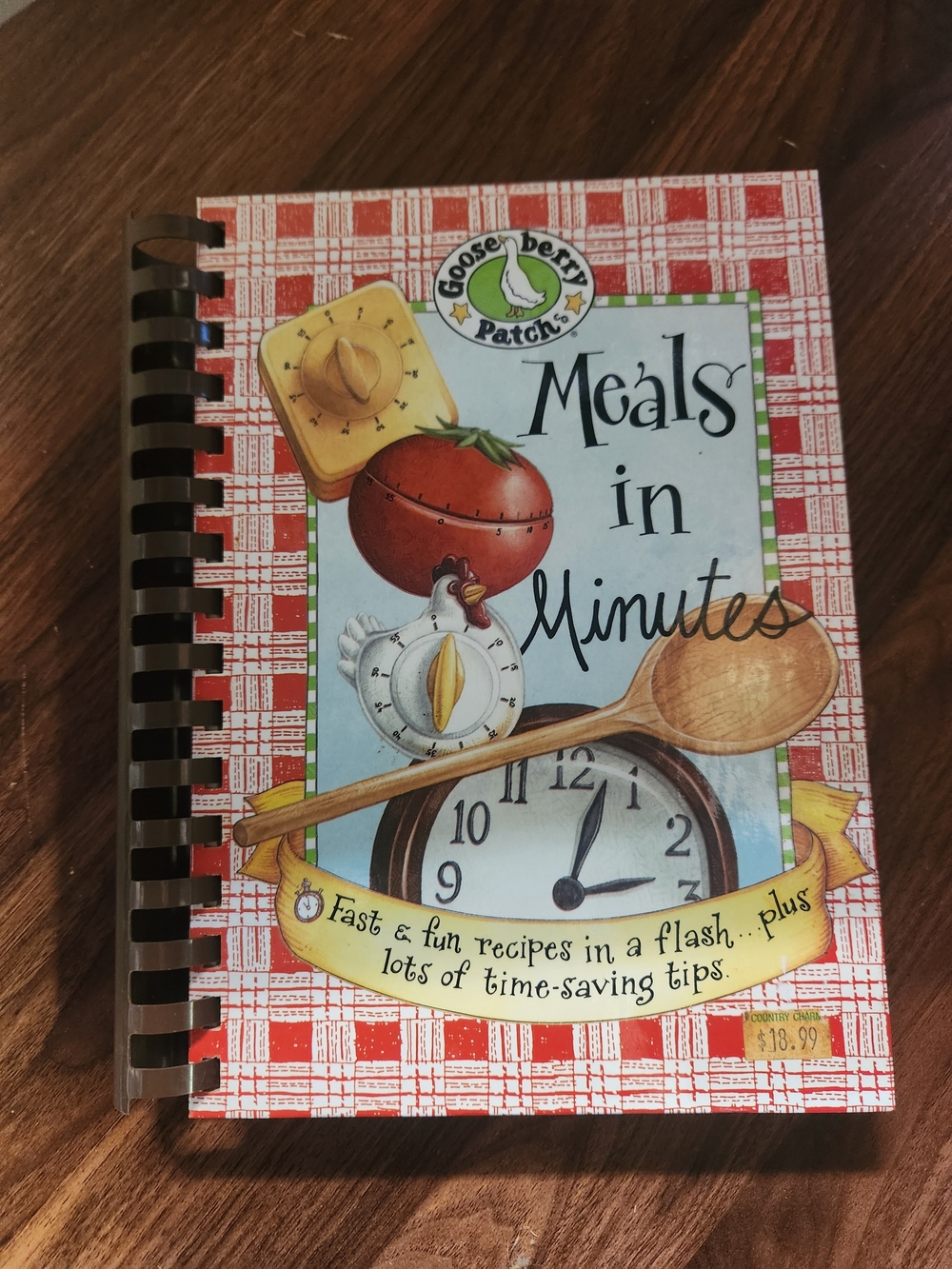 GOOSEBERRY PATCH Meals in Minutes Cookbook - Red Plaid